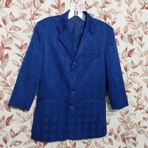 🔵BOGO FREE🔵 J. Vital Boy's Four Button Blue Suit Coat 16R